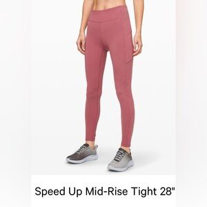 Lululemon Speed Up Mid Rise Tight Pockets